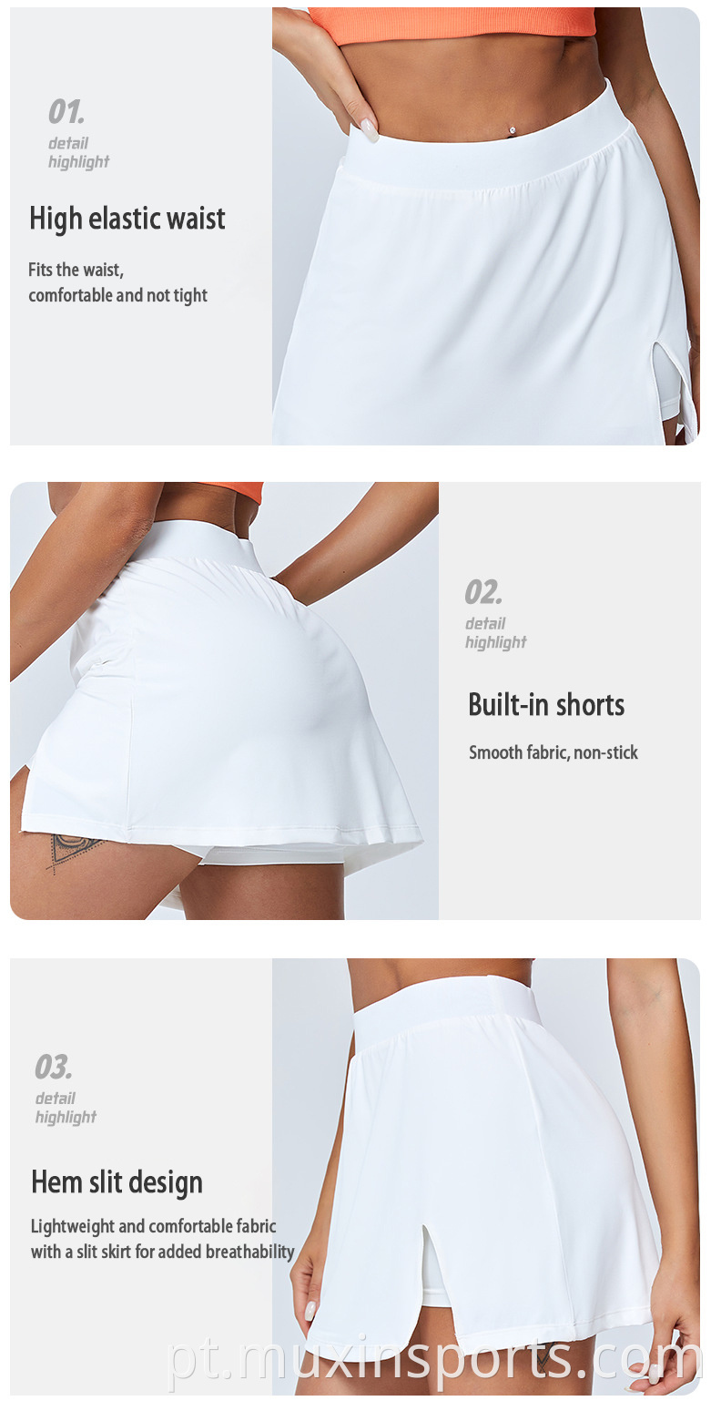Slit Breathable Tennis Skirt